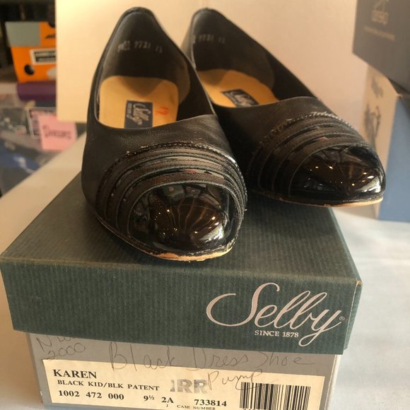 Selby Shoes Vintage Selby Karen 95 2a Narrow Black Patent Heels With Original Box Poshmark